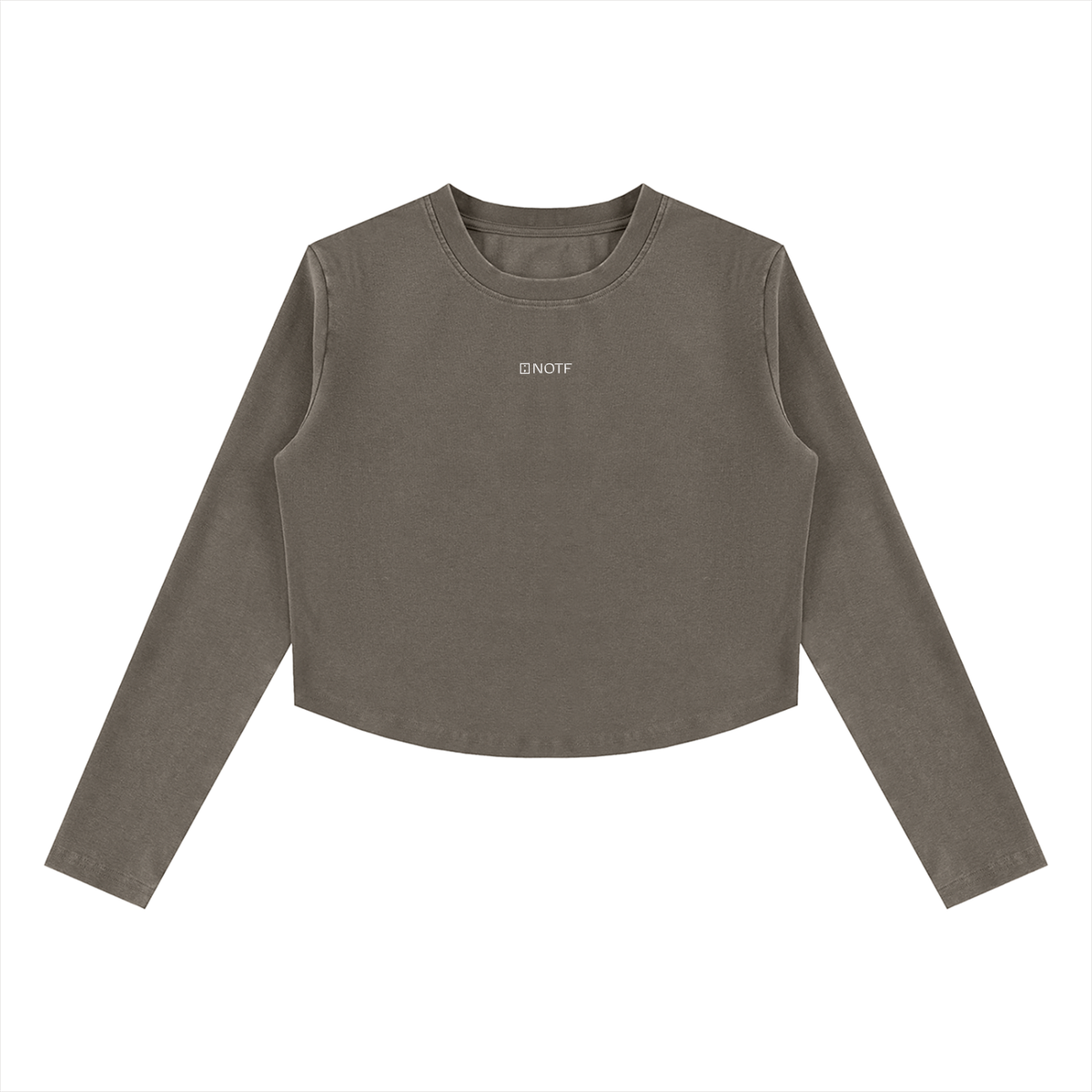 NOTF Women's Long Sleeve Semi-Crop Training Crew (Dark Version)