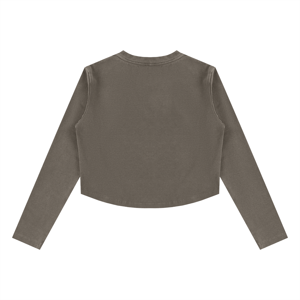 NOTF Women's Long Sleeve Semi-Crop Training Crew (Dark Version)