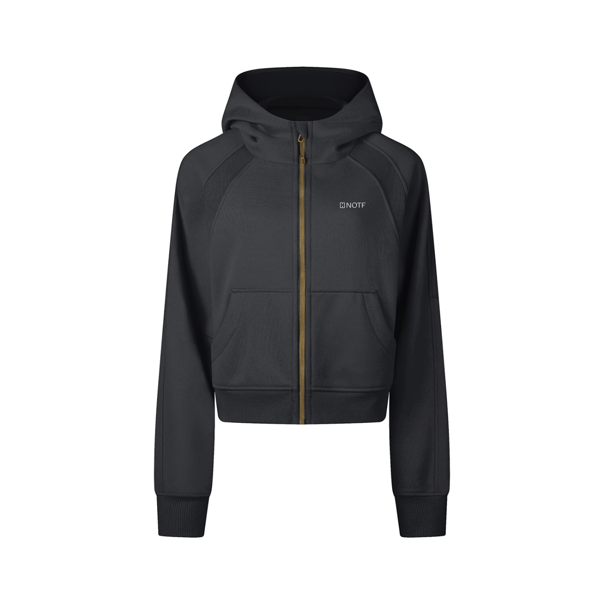 NOTF Women's Cropped Zip Hoodie (Dark Version)