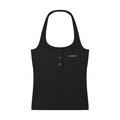 NOTF Women's Ribbed Henley Tank (Dark Version)
